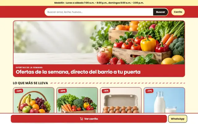 Tienda de ejemplo con la plantilla Barrio con Ofertas